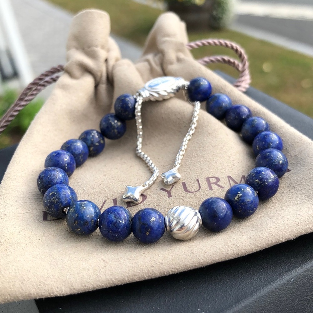 David Yurman Blue Lapis Spiritual Bead bracelet